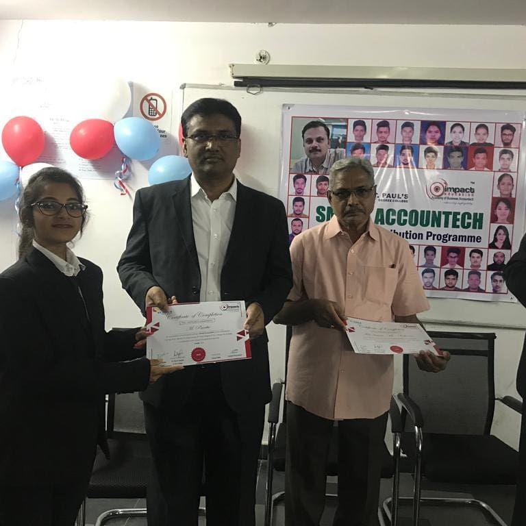 Smart Accountech Course Certificate Distribution Ceremony. The Course Is About Tax Filling Skills And About G.S.T